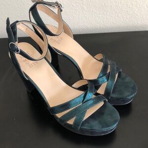 Naturalizer Green High Heel Sandals with Strappy Design Size 11
